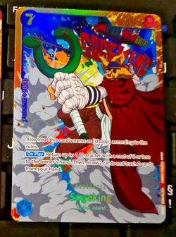 One Piece Card Game Carte Holo Sogeking OP03-122 SEC EN Mint - Image 1