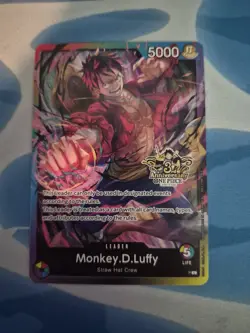One Piece Monkey D. Luffy Rainbow Leader 3rd Anniversary Stamped - Promo (NM) - Image 1