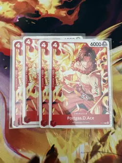 Portgas D. Ace P-119 Pirate Party Promo English One Piece playset x4 - Image 1