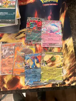 pokemon TCG white flare bulk 590 cards 6 ex, 8 pokeballs, common/uncommon/holos - Image 3