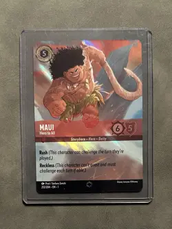 Disney Lorcana Maui Hero to All Enchanted the First Chapter Card 212/204 - Image 1
