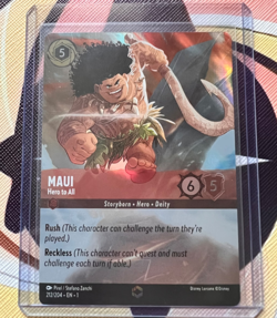 Disney Lorcana Maui Hero to All Enchanted 212/204, the First Chapter - Image 1