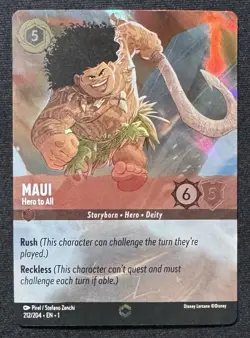 MAUI HERO TO ALL Disney Lorcana TCG The First Chapter Enchanted 212/204 - Image 1
