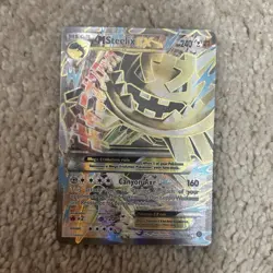 Pokemon TCG M Steelix EX 109/114 Steam Siege Full Art Holo Ultra Rare EN 240 HP - Image 1
