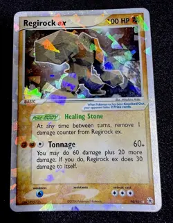 Regirock EX 98/101 Hidden Legends Holo Ultra Rare Cracked Ice Pokemon TCG - MP - Image 1