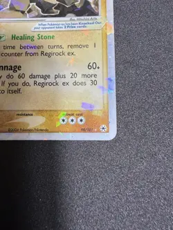 Regirock EX 98/101 Hidden Legends Holo Ultra Rare Cracked Ice Pokemon TCG - MP - Image 2