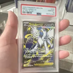 Pokemon TCG Mega Absol EX 161/132 ME01 Mega Evolution Ultra Rare Holo PSA 10 - Image 3