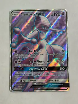 Pokemon TCG Mewtwo GX Full Art Holo Ultra Rare 72/73 Shining Legends ENG 2017 - Image 2