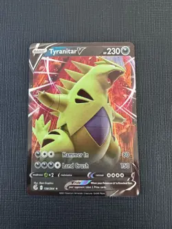 Tyranitar V 158/264 Fusion Strike Ultra Rare Holo Pokemon TCG Card NM - Image 1