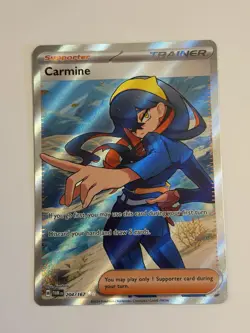 Pokemon TCG Carmine Full Art Trainer Twilight Masquerade Ultra Rare Holo - Image 1