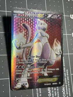 Pokemon Mewtwo-EX TCG Full Art Ultra Rare Holo Card Breakthrough 158/162 MP - Image 2