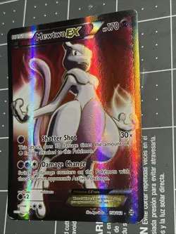 Pokemon Mewtwo-EX TCG Full Art Ultra Rare Holo Card Breakthrough 158/162 MP - Image 3