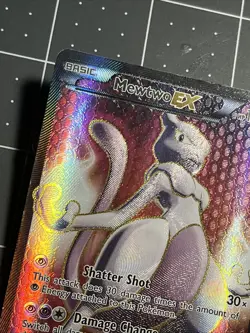 Pokemon Mewtwo-EX TCG Full Art Ultra Rare Holo Card Breakthrough 158/162 MP - Image 4