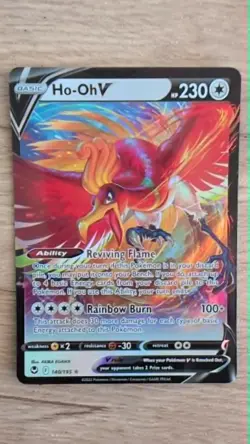 Pokemon TCG HO-OH V Silver Tempest 140/195 Holo Ultra Rare - NM - Image 1