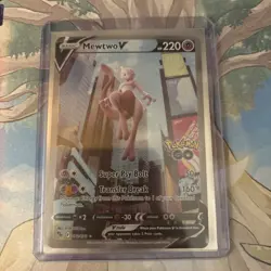 Pokemon TCG Mewtwo v Alt Art Holo Ultra Rare Card Pokemon Go 072/078 - Image 5