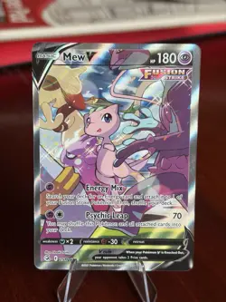 Pokemon Mew v Holo Alternative Art Ultra Rare TCG Fusion Strike - Image 1