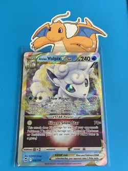 Pokemon TCG Alolan Vulpix VSTAR Silver Tempest 034/195 Holo Ultra Rare - Image 1