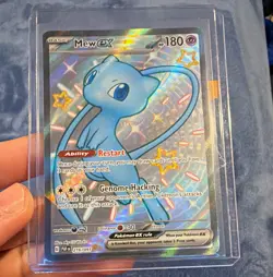 Pokemon TCG Mew ex 216/091 SV Paldean Fates Shiny Ultra Rare Full Art Holo - Image 1