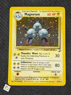 Magneton 9/130 - Base Set 2 Holo Rare Pokemon TCG LP - Image 1