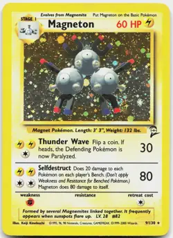 Magneton 9/130 Holo Rare Base Set 2 Pokemon Holo Lightly Played - Image 1