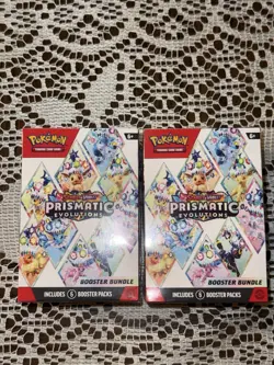 Lot Of 2 Pokemon TCG Prismatic Evolutions Booster Bundle Sealed New - Image 1