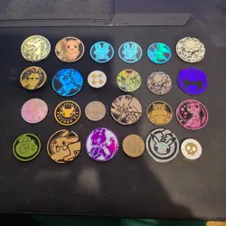 Pokemon TCG Coin Lot x24 Bulk Bundle Mixed Designs - Image 1