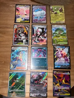 Premium Pokemon Card Bundle – 12 Card Lot (Hilda FA, Clefable SIR & More!) - Image 1