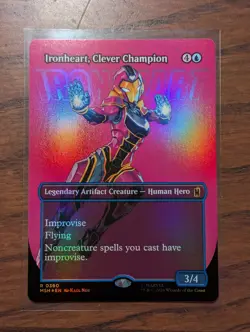 Ironheart, Clever Champion (Borderless Foil) 360 Rare Marvel Super Heroes NM - Image 1