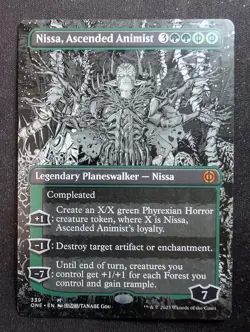 Nissa, Ascended Animist - Borderless Manga - Phyrexia All Will Be One (MTG) - Image 1