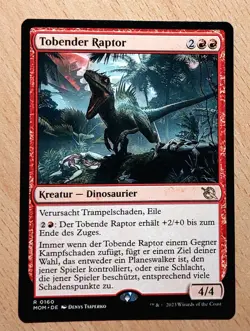 MTG Magic: Tobender Raptor, Rampaging Raptor, DEUTSCH, Dinosaurier - Image 1