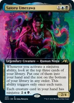Magic The Gathering MTG SATORU UMEZAWA EXTENDED ART Kamigawa: Neon Dynasty NM - Image 1