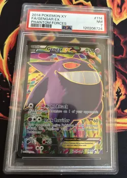 Pokemon TCG Gengar-EX Phantom Forces 114/119 Holo Full Art Ultra Rare Psa 7 - Image 1