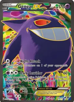 Pokemon TCG Gengar-EX Phantom Forces 114/119 Holo Full Art Ultra Rare - Image 1