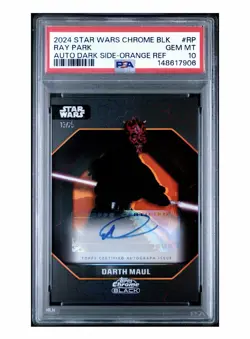 2024 Topps Star Wars Chrome Black Ray Park Darth Maul /25 PSA 10 POP 1!!!!! - Image 1