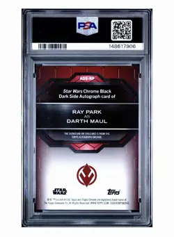 2024 Topps Star Wars Chrome Black Ray Park Darth Maul /25 PSA 10 POP 1!!!!! - Image 2