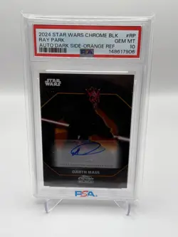 2024 Topps Star Wars Chrome Black Ray Park Darth Maul /25 PSA 10 POP 1!!!!! - Image 3