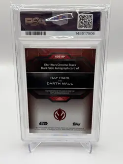 2024 Topps Star Wars Chrome Black Ray Park Darth Maul /25 PSA 10 POP 1!!!!! - Image 4