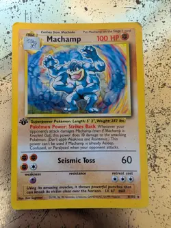 Pokemon TCG Machamp Base Set 8/102 Holo 1st Edition Holo Rare - Image 1