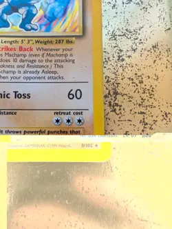 Pokemon TCG Machamp Base Set 8/102 Holo 1st Edition Holo Rare - Image 4