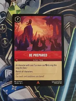 Disney Lorcana - Be Prepared 128/204 *NON-FOIL* The First Chapter Rare NM - Image 1