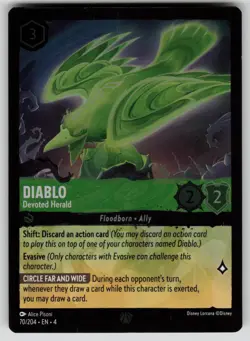 Diablo - Devoted Herald Cold Foil Ursula's Return 70/204 Disney Lorcana NM - Image 1