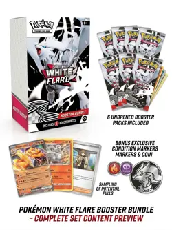 Pokemon TCG Scarlet & Violet White Flare Booster Bundle - 6 Sealed Booster Packs - Image 3