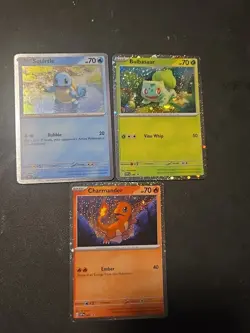 Bulbasaur Charmander Squirtle Pokemon Cards Cosmos Promo Set 046 047 048 NM 151 - Image 1