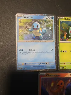 Bulbasaur Charmander Squirtle Pokemon Cards Cosmos Promo Set 046 047 048 NM 151 - Image 2