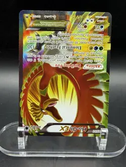 Pokemon TCG Ho-Oh EX Full Art Ultra Holo Rare Card 121/122 XY Breakpoint 2016 - Image 3