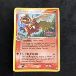 Blaziken 5/108 Reverse Holo Pokemon EX Power Keepers 2007 Vintage Stamped LP - Image 1