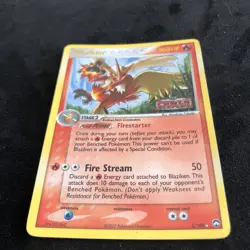 Blaziken 5/108 Reverse Holo Pokemon EX Power Keepers 2007 Vintage Stamped LP - Image 3