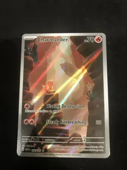 Pokemon TCG Charmander 168/165 SV 151 Illustration Rare Holo English 2023 - Image 1