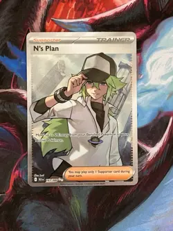 N’s Plan 163/086 Black Bolt Pokemon Card TCG Trainer Ultra Rare Holofoil - Image 1
