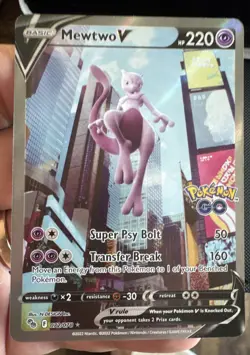 Mewtwo V (Alternate Full Art) 072/078 Pokemon GO Holo - Image 1